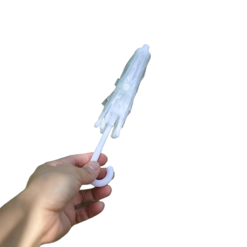 Prozirni mini kiš za lutke (BJD) – PVC platno, 6 rebara, vlaknaste rebara, plastična drška, UPF > 50