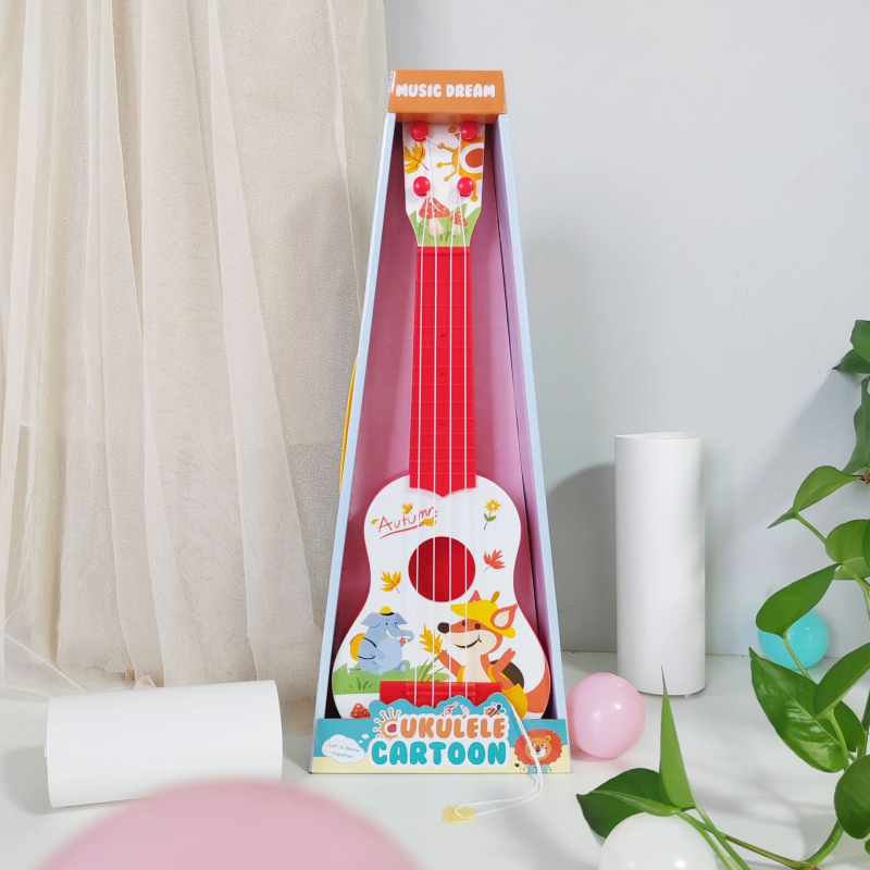 Dječji ukulele-igračka gitara – plastični glazbeni instrument, marka Huarui, kategorija: ukulele gitara, za djecu 4–6 godina, 3C certifikat 2019152202026856