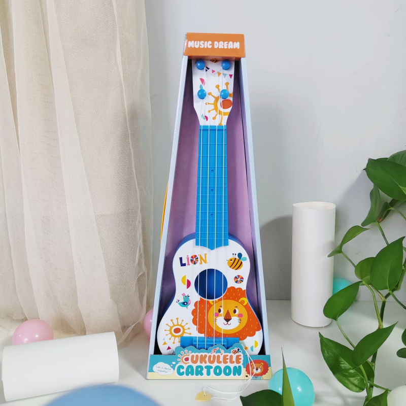 Dječji ukulele-igračka gitara – plastični glazbeni instrument, marka Huarui, kategorija: ukulele gitara, za djecu 4–6 godina, 3C certifikat 2019152202026856