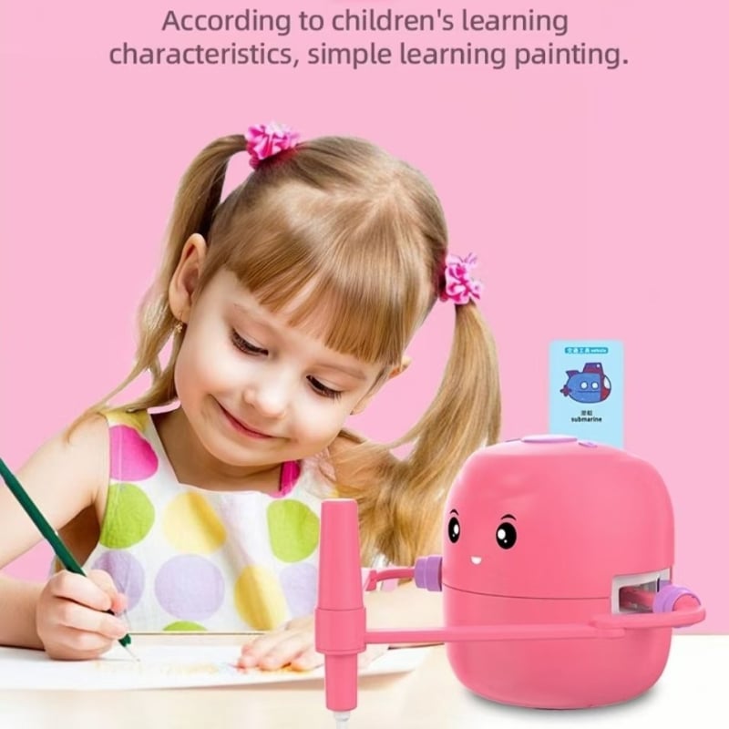 Pametan automatski robot za crtanje za ranu edukaciju s LCD zaslonom, plastično kućište, 1 kg, lithium baterija, za djecu 4-6 godina