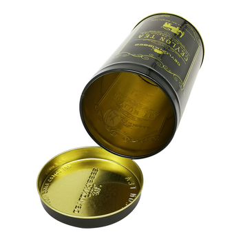 Κυκλικό κουτί από λαμαρίνα για συσκευασία καφέ και τσαγιού, offset εκτύπωση, εξατομικευμένη συσκευασία δώρου