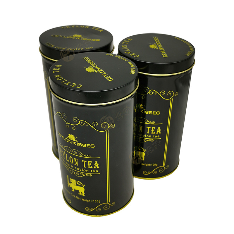 Κυκλικό κουτί από λαμαρίνα για συσκευασία καφέ και τσαγιού, offset εκτύπωση, εξατομικευμένη συσκευασία δώρου