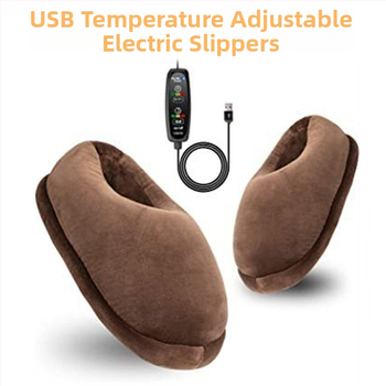 USB grijaće papuče – unisex, protuklizna podloga, pokrivena peta, prilagodljivo