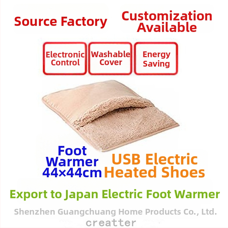 Creatter USB vykurovacie plyšové papuče, elektrický ohrev chodidla, prispôsobiteľné