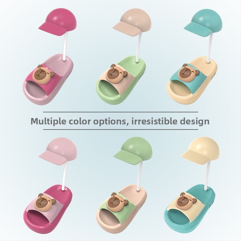 Капибара тематична USB бюро лампа и нощна светлина — 220V, PVC абажур и държач, бутонен превключвател, възможност за персонализиран логотип, китайски стил