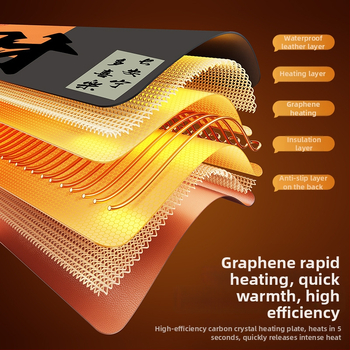 Θέρμαντικό πάτο ποδιών για γραφείο – κάτω από το τραπέζι, συνδεόμενο σε πηγή ρεύματος, 220V, 70W, 3 επίπεδα θερμοκρασίας, PU δέρμα
