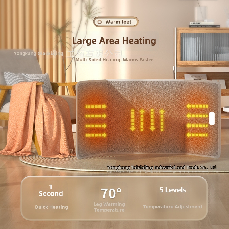 Θερμαντικό πόδι γραφείου, κάτω από το γραφείο, με μηχανικό τηλεχειριστήριο διπλής χρήσης, 220V, 50W, θέρμανση μέσω πρίζας, διακόπτης αφής