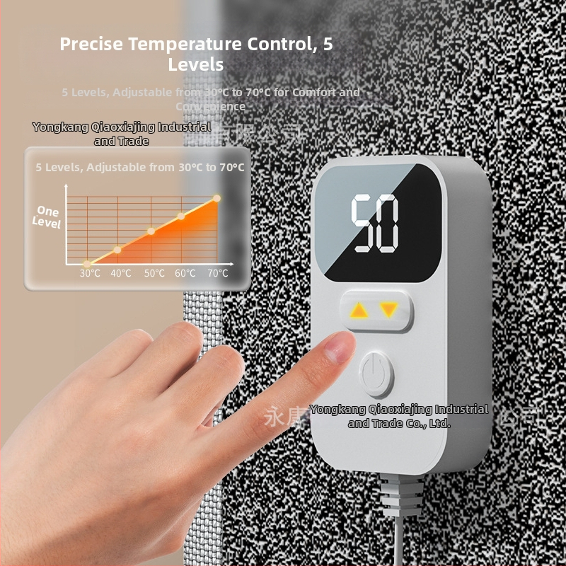 Θερμαντικό πόδι γραφείου, κάτω από το γραφείο, με μηχανικό τηλεχειριστήριο διπλής χρήσης, 220V, 50W, θέρμανση μέσω πρίζας, διακόπτης αφής