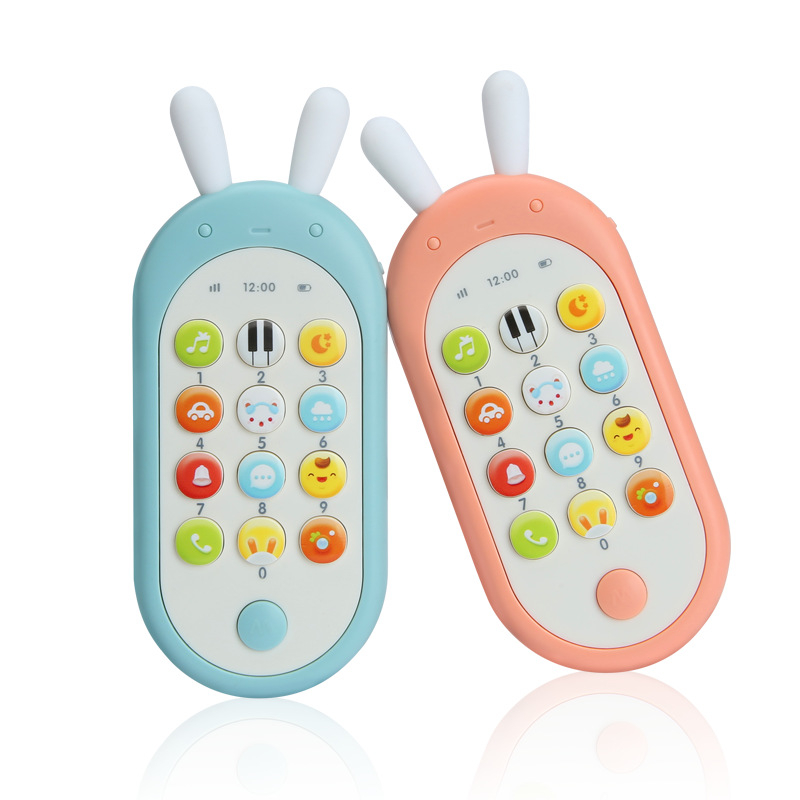 Dječji telefon igračka - Glazba i reakcija na dodir, edukativna igračka - Plastika/guma, baterijsko napajanje, model YZ19, za uzrast 0-3 godina
