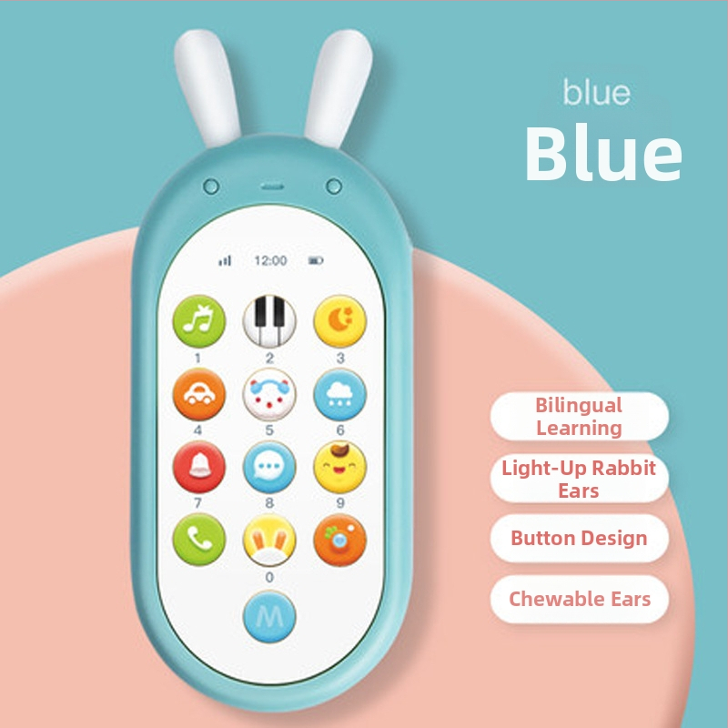 Dječji telefon igračka - Glazba i reakcija na dodir, edukativna igračka - Plastika/guma, baterijsko napajanje, model YZ19, za uzrast 0-3 godina