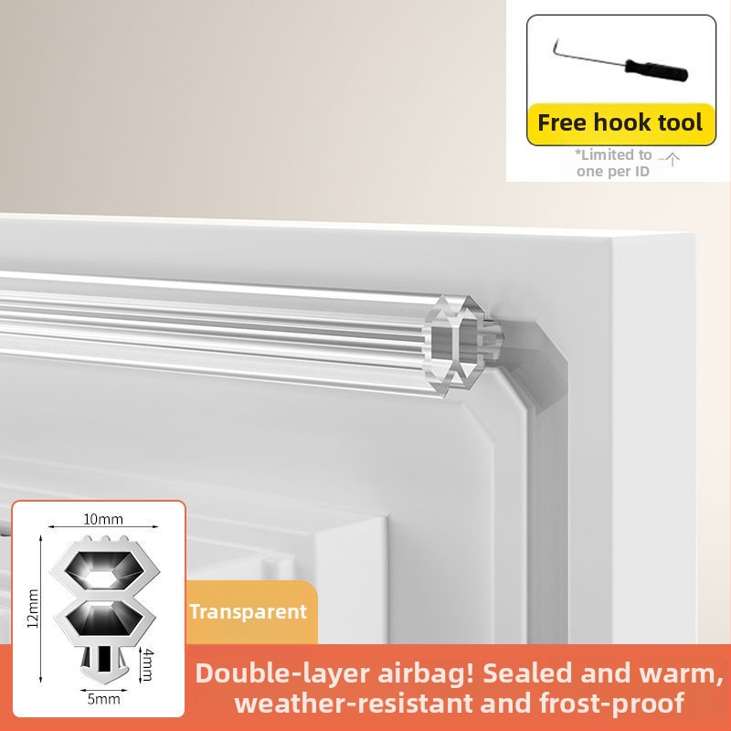 Bandă etanșare pentru ferestre din PVC și ferestre din aluminiu cu întrerupător termic; etanșare împotriva vântului și a curenților de aer iarna