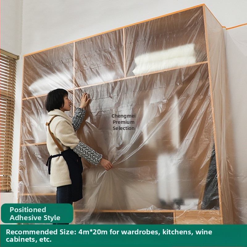 Еднократна прахозащитна фолио за мебели, тънък филм за защита, код на продукта sqt-0606, Материал: Друг, Марка: Без марка
