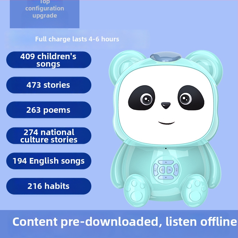BiJiao pametni rani edukacijski stroj Bluetooth priča stroj za djecu od 4 do 6 godina – punjiva ABS igračka s MP3 reprodukcijom