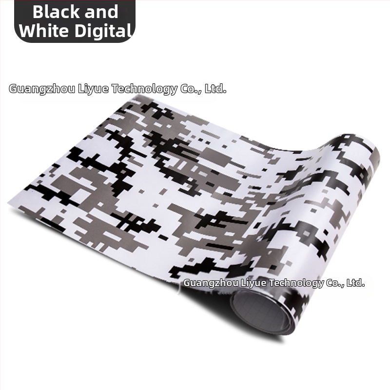 Autó karosszériájának matricája kamufláž mintával; Anyag: matrica; Egyedi feldolgozás: igen; Telepítés: ragasztással