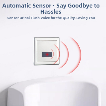 Valvă de spălare pentru pisuar cu senzor infraroșu – montaj dual (față și ascuns) pentru toalete publice, model XBGY1, alimentare AC/DC, presiune normală a apei, spălare de 10 s, corp ABS