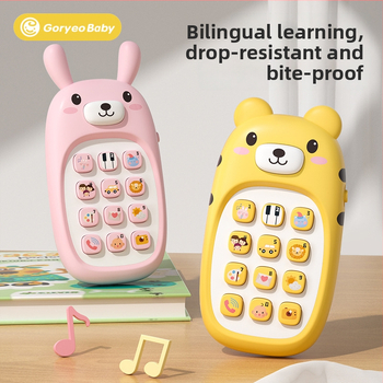 Crtić-telefon za bebe, dvojezično učenje, žvačkanje, višenamjenski glazbeni telefon, edukativna igračka