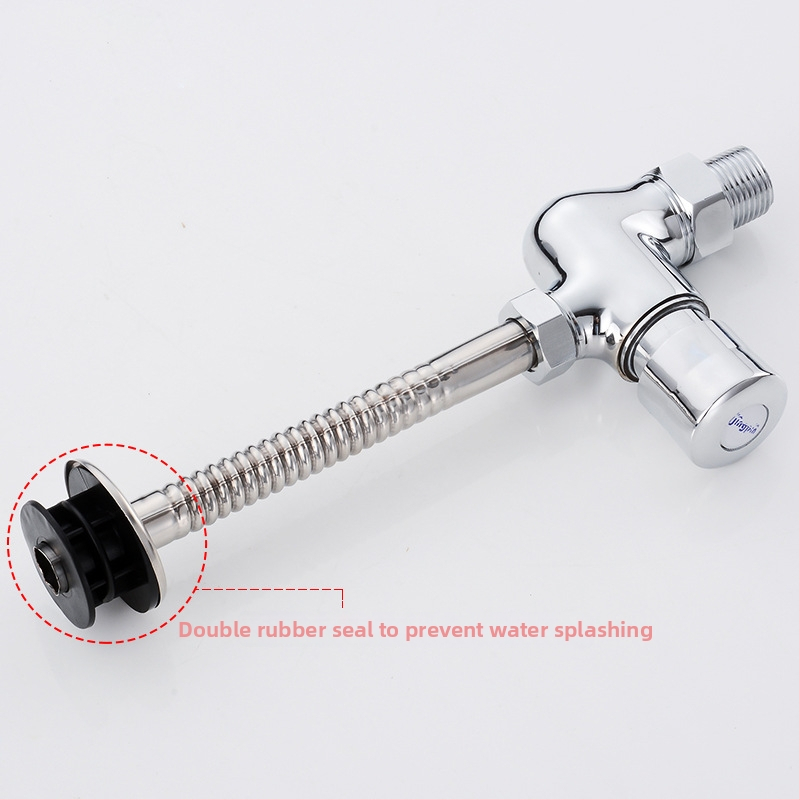 Valvă de spălare pentru urinal din cupru, montaj pe perete, model V6309, fără alimentare, timp de spălare 3–5 s