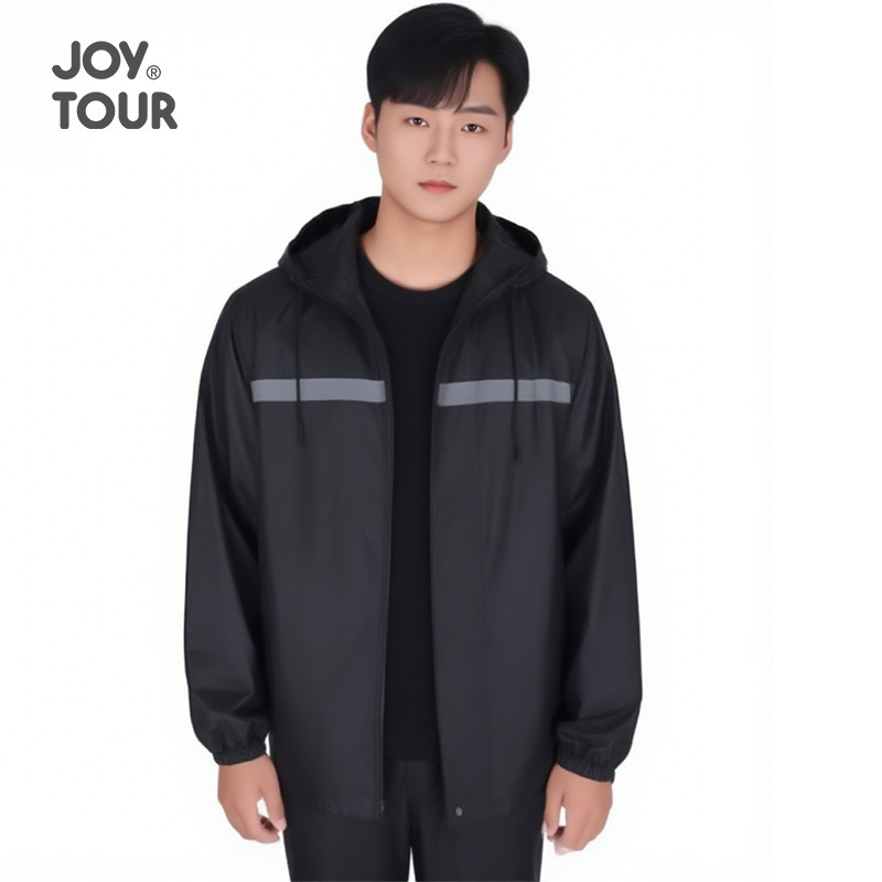 Σετ διαχωριζόμενου αδιάβροχου μπουφάν και παντελόνια για ενήλικες — unisex, πλήρης κάλυψη σώματος, Oxford ύφασμα, PU κόλλα αδιαβροχοποίησης