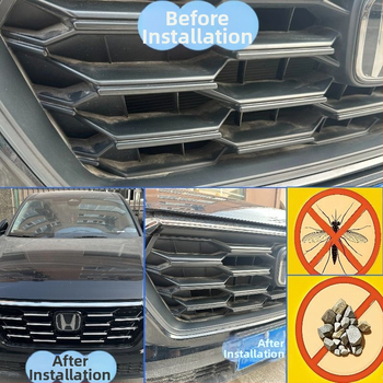 CR-V 23-24 Мрежа против насекоми за радиаторна решетка, монтаж със щипки, защита на водния резервоар, аксесоар за външен вид