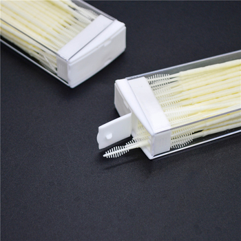 Διαδοντική οδοντόβουρτσα, διπλής κεφαλής με λεπτές τρίχες, 110 τεμάχια σε κουτί, για ενήλικες, ορθοδοντική φροντίδα