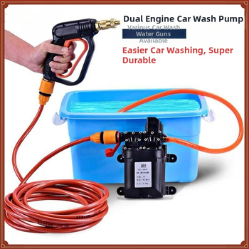 Domáce vysokotlaké inteligentné čerpadlo na umývanie auta, prenosné s dvojitou pumpou (60W, čistá meď, napájanie zo zapaľovača, hadica <10 m, vstupný výkon čerpadla ≤10 kW)