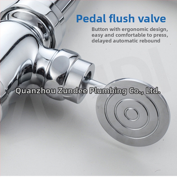 Horizontálny meďný splachovací ventil, model ZD-872, tlak vody 0,2–0,8 MPa, čas splachovania 4–8 s, výstupný priemer 1