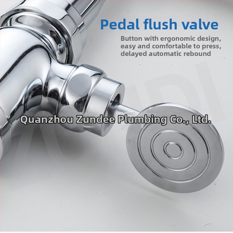 Horizontálny meďný splachovací ventil, model ZD-872, tlak vody 0,2–0,8 MPa, čas splachovania 4–8 s, výstupný priemer 1