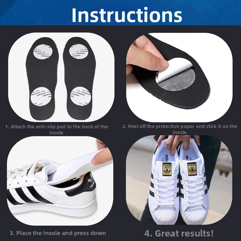 Uložak za cipele s protuskliznim fiksiranjem, samoljepljiva dvostrana podloga, univerzalno za muškarce, žene i djecu, sve sezone, Materijal: pamuk-papir ulje ljepilo