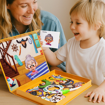 Drveni ravni puzzle — edukativna igračka za djecu 4–6 godina, Wooden Toy Tycoon