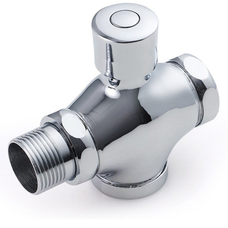 Supapă de spălare din aliaj de cupru pentru toaletă de tip squat — acționare manuală, spălare în 5 secunde, ieșire 25 mm, presiune apă 1.0