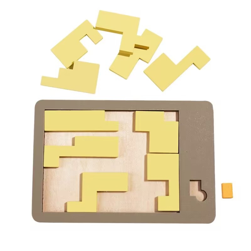 Drveni ravni puzzle za djecu – napredna težina, uzrast 4–6 godina