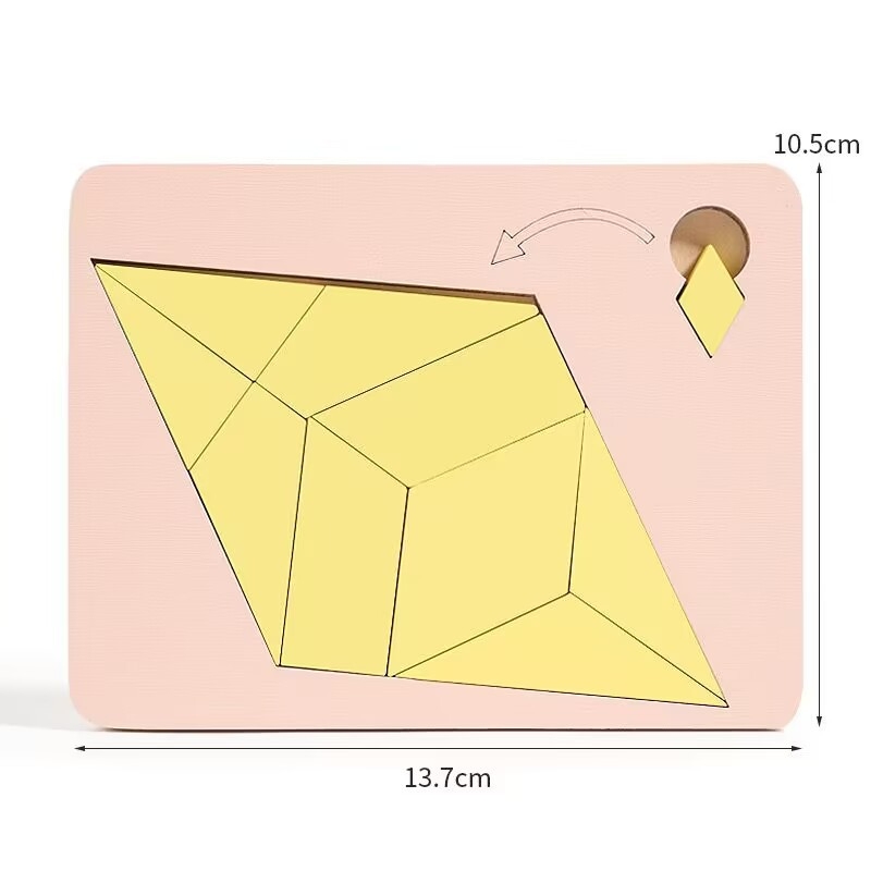 Drveni ravni puzzle za djecu – napredna težina, uzrast 4–6 godina