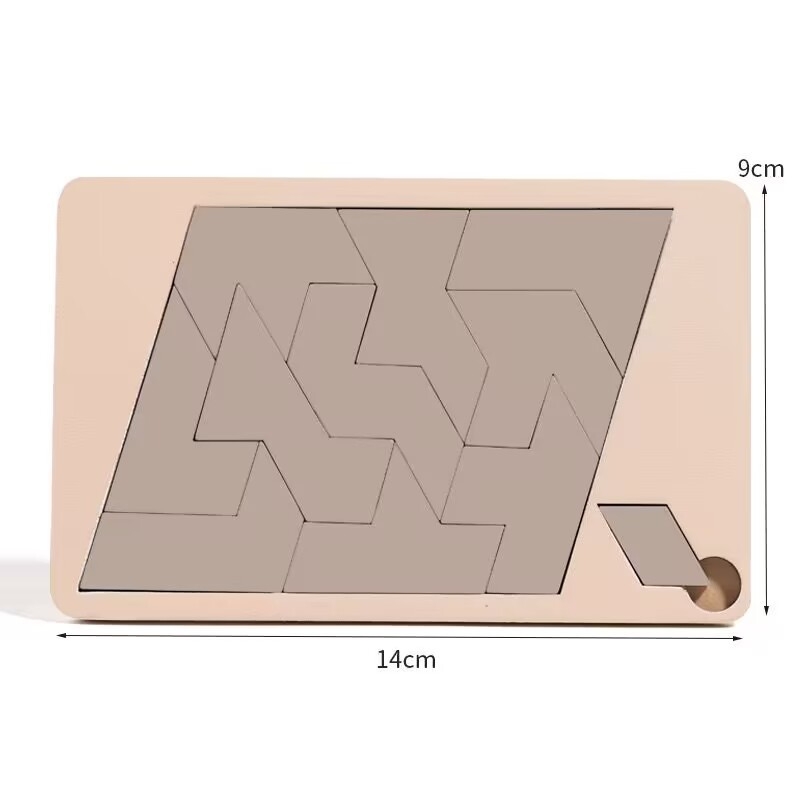 Drveni ravni puzzle za djecu – napredna težina, uzrast 4–6 godina