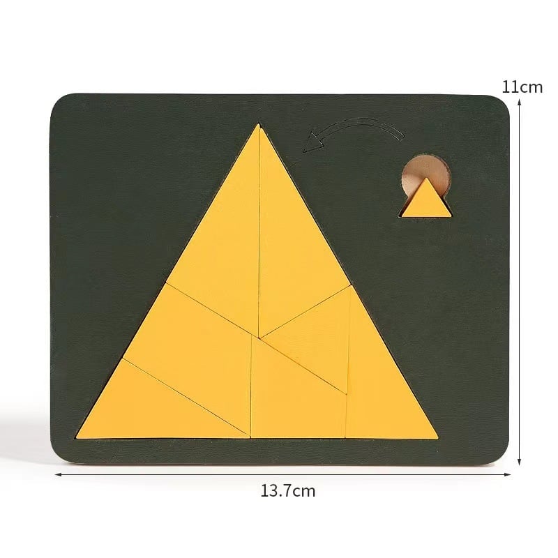 Drveni ravni puzzle za djecu – napredna težina, uzrast 4–6 godina