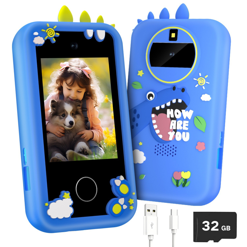 Dječji pametni obrazovni telefon-igračka s kamerom za fotografije i video, MP3 player, svjetiljka, alarm i kalkulator