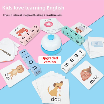 Fából készült 3D betűs puzzle angol betűkhöz – Babe Rock, 4–6 éveseknek, DIY-barát, színes dobozos csomagolás.