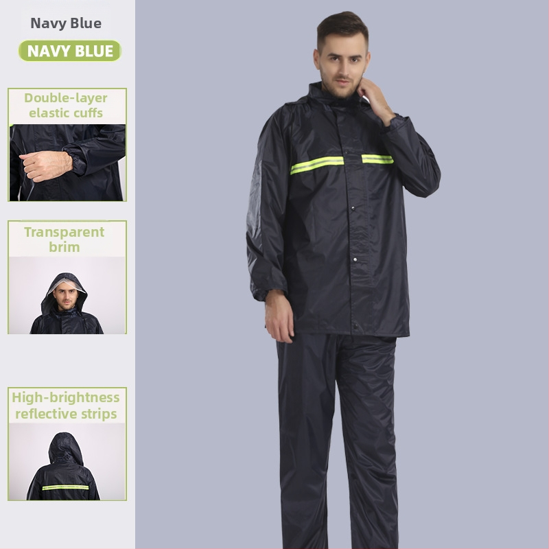 Runsheng Paradise rozdelený dažďový kabát na vonkajšiu jazdu na motorke, mužský dvojvrstvový ochranný nepremokavý s reflexnými prvkami, unisex oblečenie na jazdu na bicykli