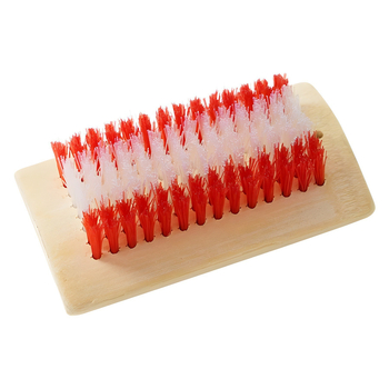 Четка за обувки с дълга дръжка и твърда четина, пластмасова, около 60 г