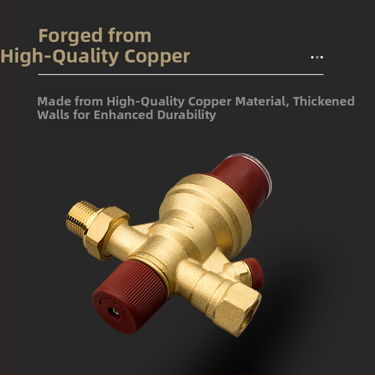 Automatický doplňovací ventil s vizuálnym nastavením pre centrálne klimatizácie a podlahové kúrenie, telo z medi / zliatiny medi, DN15, závit vonkajší/vnútorný, hydraulické ovládanie, jednostranný prietok