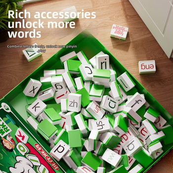 Pinyin Alphabet Mahjong – Εκπαιδευτικό επιτραπέζιο παιχνίδι καρτών με αλφάβητο Pinyin, πλαστικό, για παιδιά 4–14 ετών, προάγει τη μάθηση και τη διαδραστικότητα