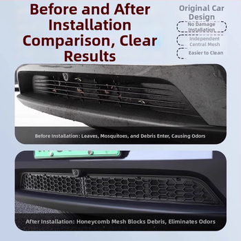 Tesla Model Y Нова версия Инсектираща мрежа за капак и защита на входа на системата за климатизация (ABS)