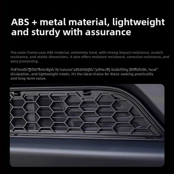 Tesla Model Y Нова версия Инсектираща мрежа за капак и защита на входа на системата за климатизация (ABS)