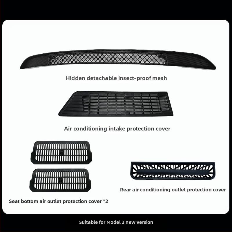 Tesla Model Y Нова версия Инсектираща мрежа за капак и защита на входа на системата за климатизация (ABS)