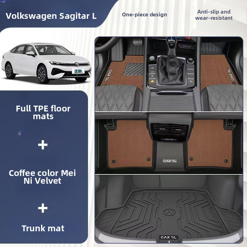 TPE kompletno pokrivene automobilske prostirke za VW Sagitar L, modeli 2012–2026