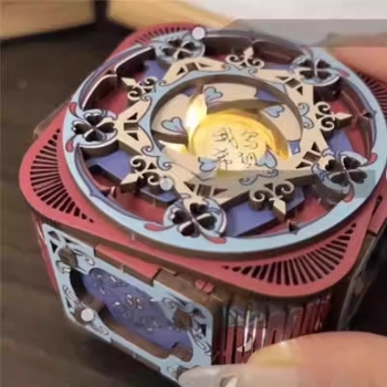 Drvena DIY glazbena kutija, 3D model, graviranje i UV ispis