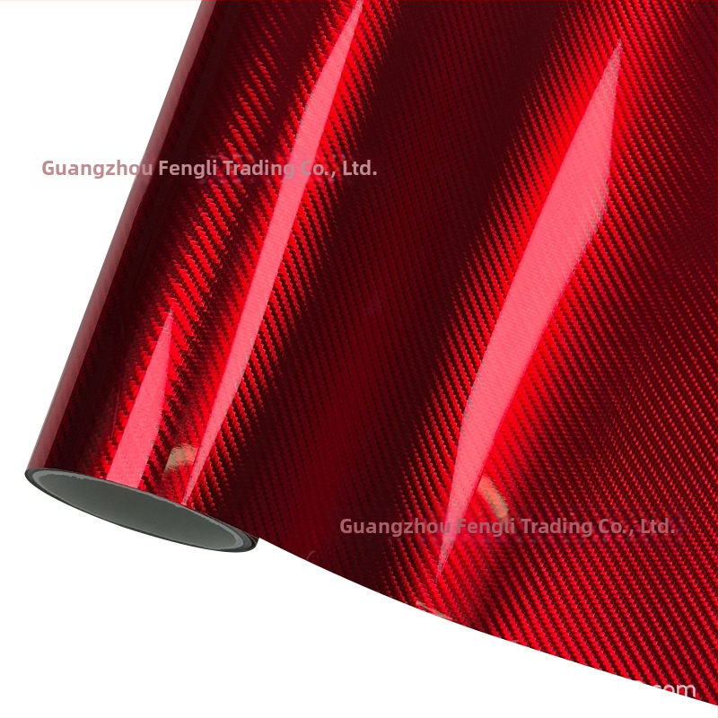 Film pre vnútorné spätné zrkadlo, PET materiál, 6D vzhľad karbónových vlákien, elektroplatinovaný kovový povrch