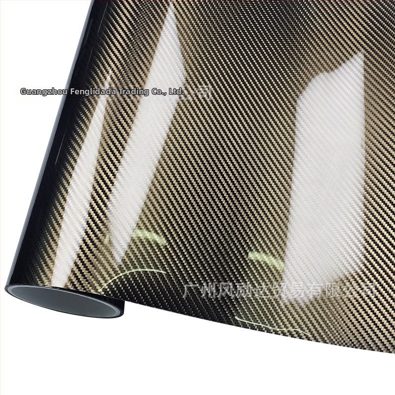 Film pre vnútorné spätné zrkadlo, PET materiál, 6D vzhľad karbónových vlákien, elektroplatinovaný kovový povrch