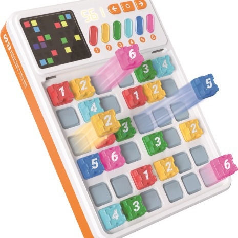 Tanulási készülék gyerekeknek 4-6 éveseknek, zenei funkcióval, műanyag testtel, elemes működés, memória nélkül