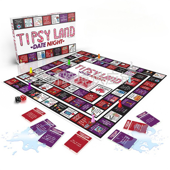 Tipsy Land Party društvena igra — kartična igra za zabavu s prijateljima, materijal papir, pakiranje šarena kutija, uzrast 4–6 godina, za društvene događaje