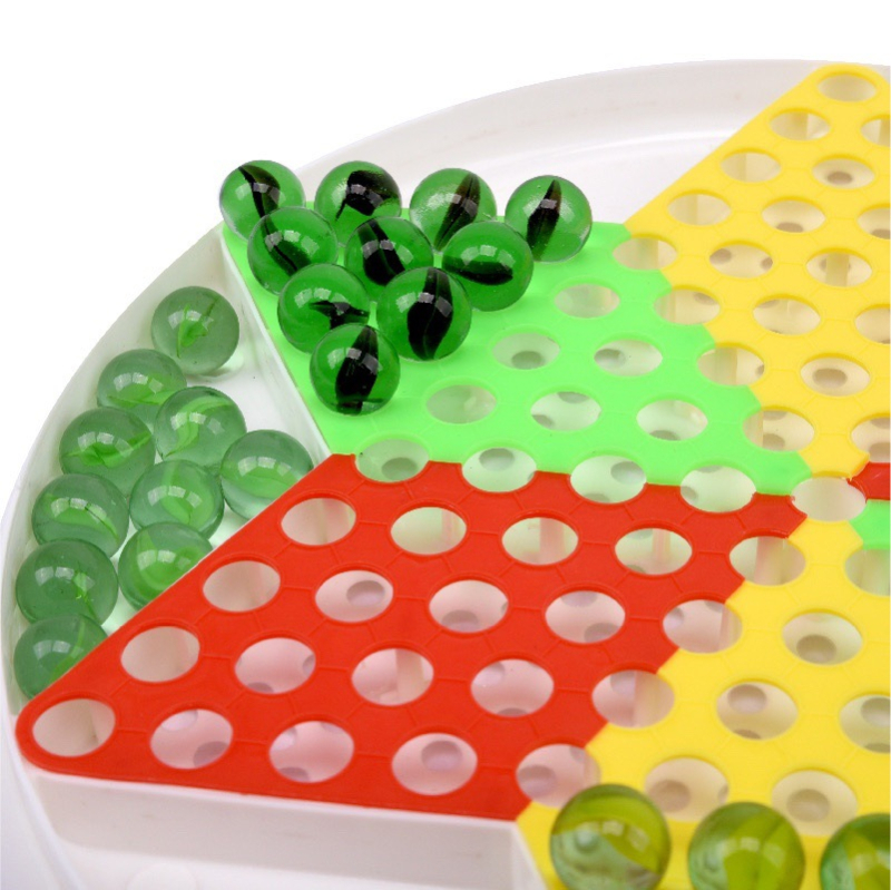 Dvostruki set stolnih igara: dama i letajuće šahovnice, okrugla plastična kutija, puzzle za intelektualni razvoj